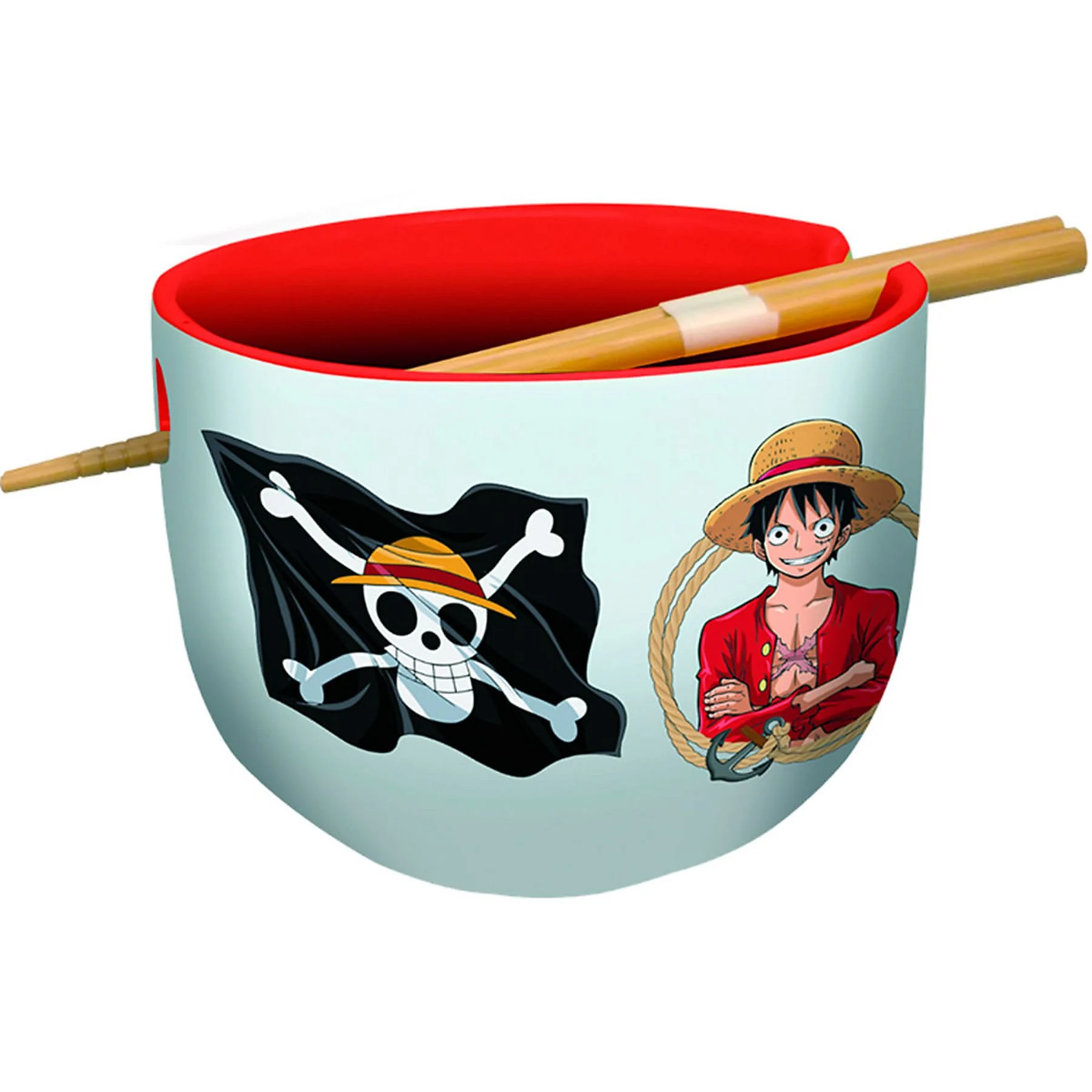 Cuenco de ramen con palillos de One PIECE